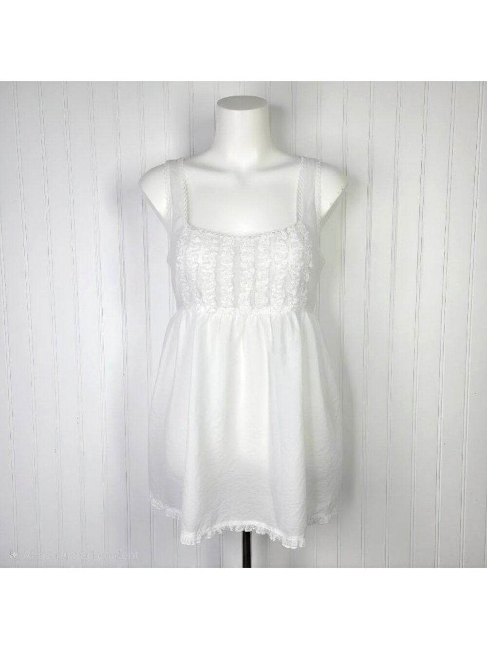 Victorias Secret Vintage Country Top Small White Camisole Milkmaid Cottage Y2K - Picture 1 of 11